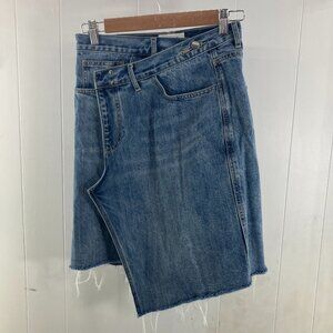 Evident Los Angeles asymmetric wrap denim skirt size 24